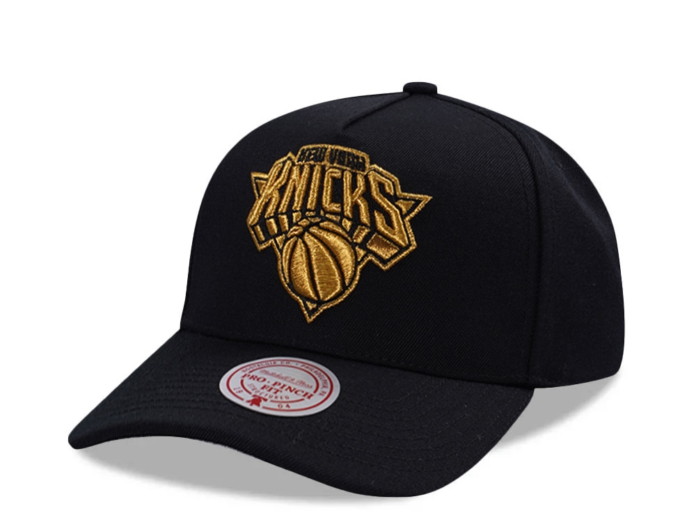 Mitchell & Ness New York Knicks Black Gold Edition Pro Pinch Fit Snapback Casquette