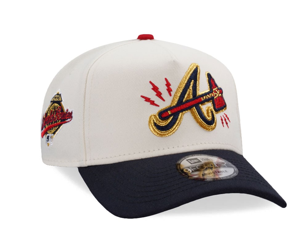 New Era Atlanta Braves World Series 1995 Chrome Two Tone Edition 9Forty A Frame Snapback Casquette