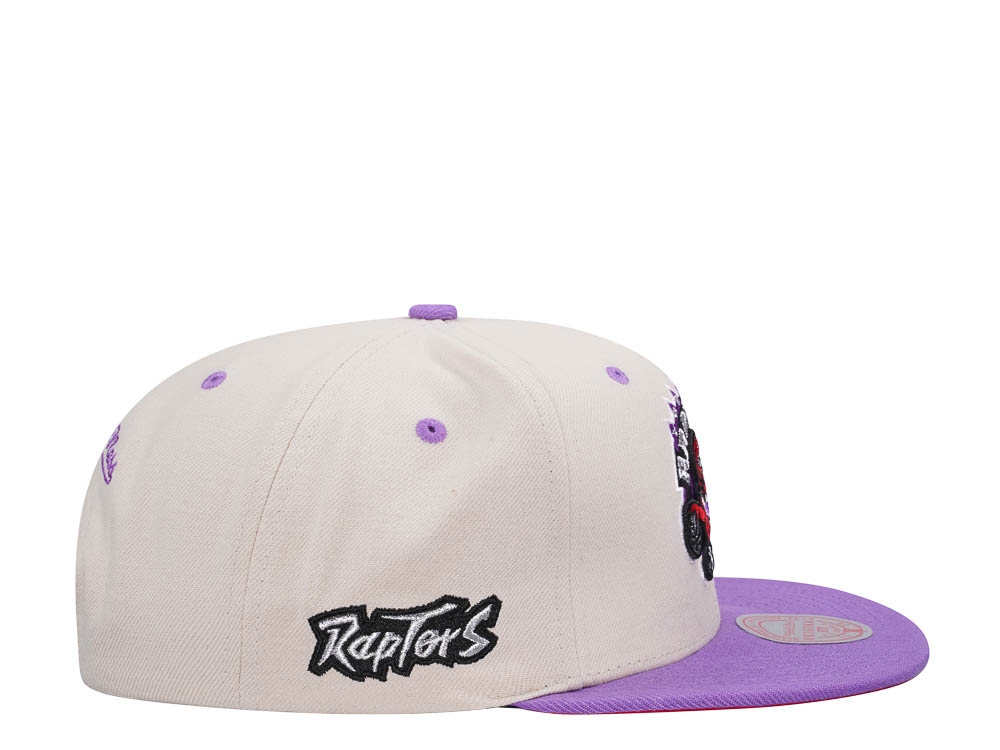 Mitchell & Ness Toronto Raptors Sail Off White Two Tone Snapback Casquette