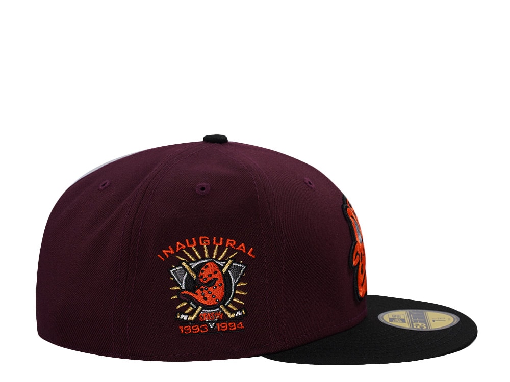 New Era Anaheim Ducks Inaugural Season Maroon Two Tone Edition 59Fifty Fitted Casquette