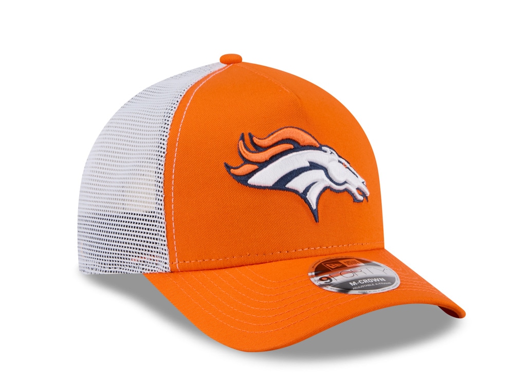 New Era Denver Broncos Official Team Color Edition 9Forty M Crown A Frame Trucker Snapback Casquette