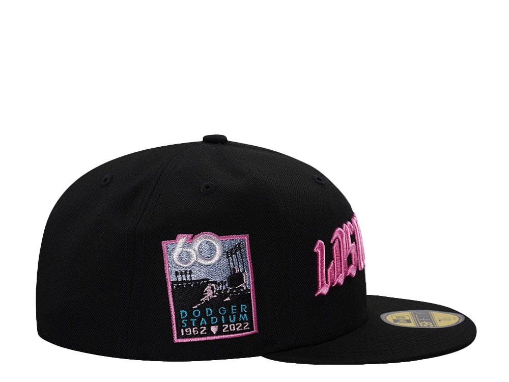 New Era Los Angeles Dodgers 60th Anniversary Pink Black Prime Edition 59Fifty Fitted Casquette