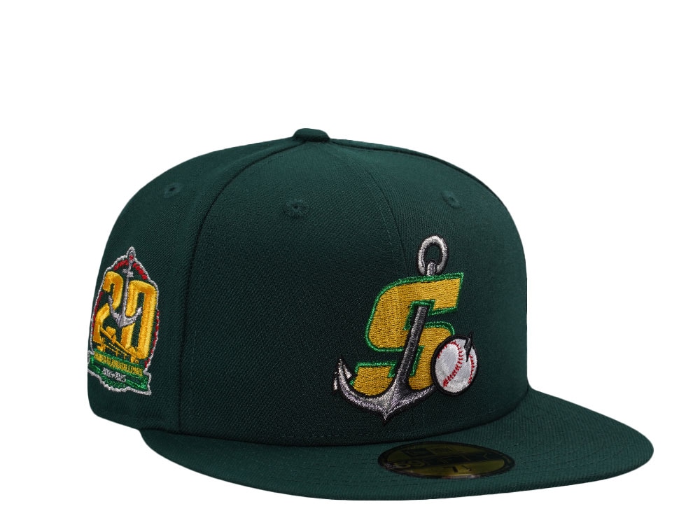 New Era Stockton Ports 20th Anniversary Green Prime Edition 59Fifty Fitted Casquette