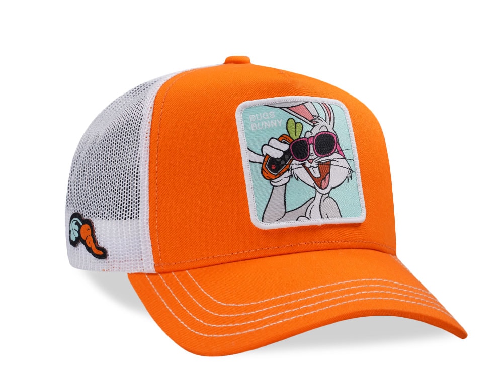 Capslab Looney Tunes Bugs Bunny Orange Trucker Snapback Casquette