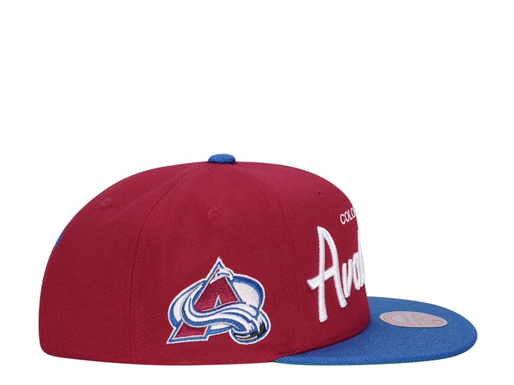 Mitchell & Ness Colorado Avalanche Vintage Script Snapback Casquette