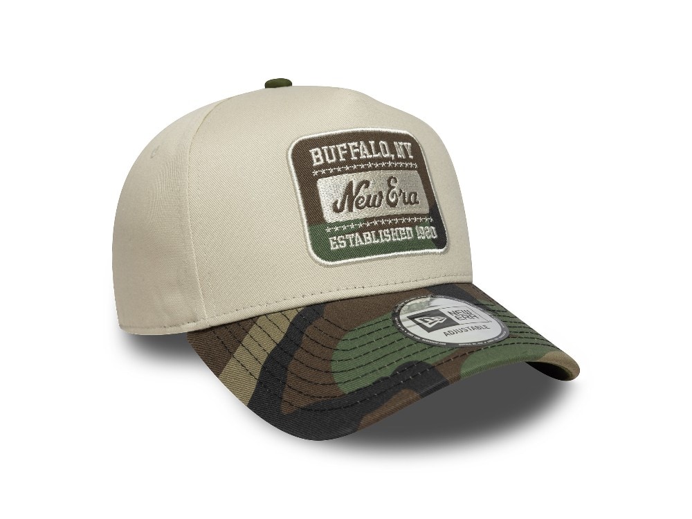 New Era Camo Patch Stone 9Forty A Frame Snapback Casquette