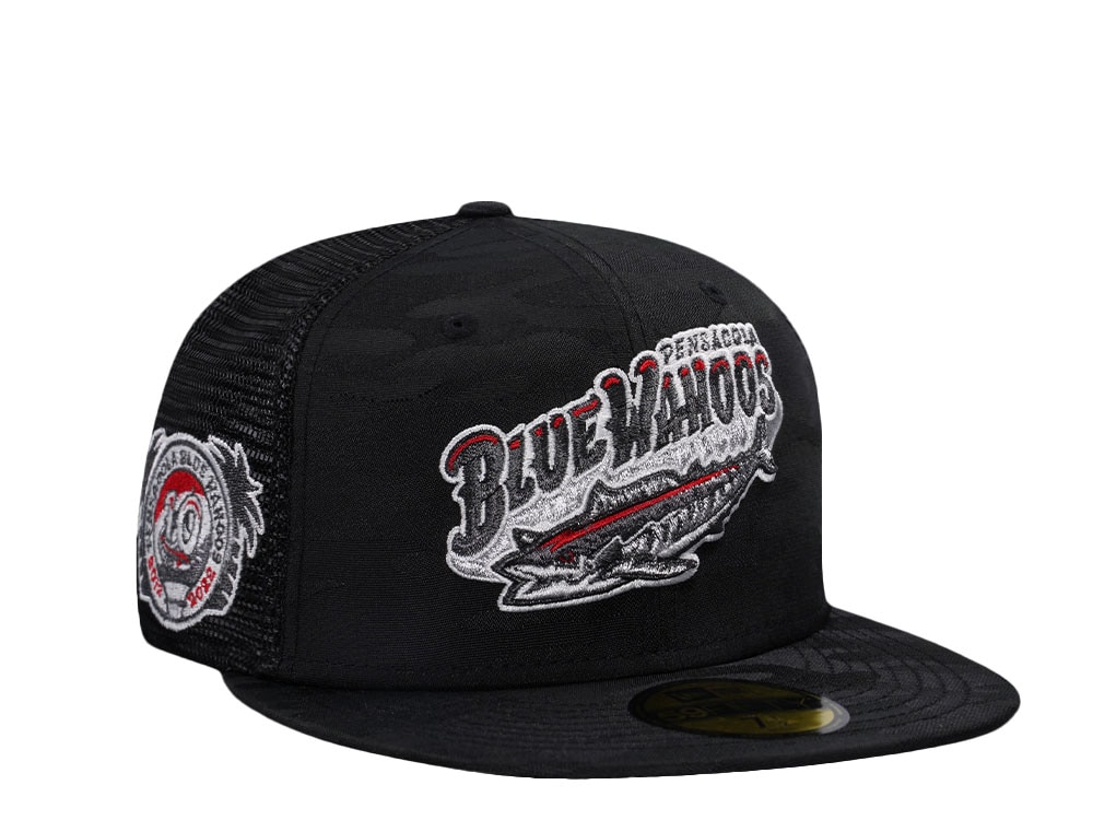 New Era Pensacola Blue Wahoos Camo Metallic Classic Trucker Edition 59Fifty Fitted Casquette