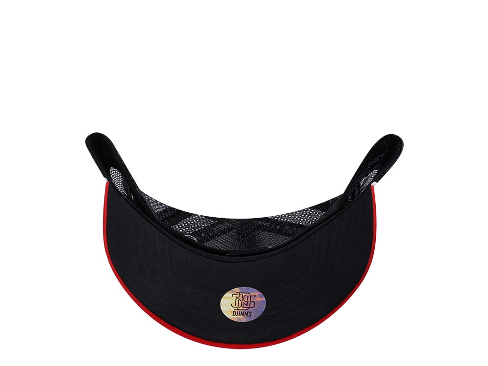 Djinns Rubber Ripstring Red Trucker Snapback Casquette