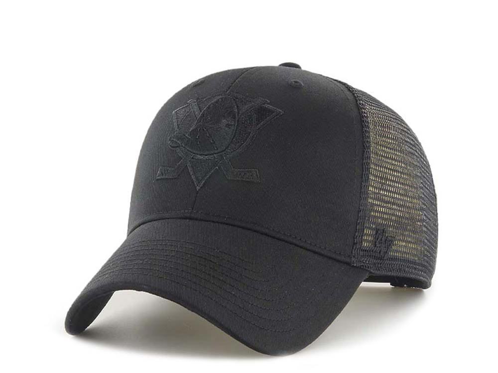 47Brand Anaheim Ducks Black Branson Classic Trucker Snapback Casquette