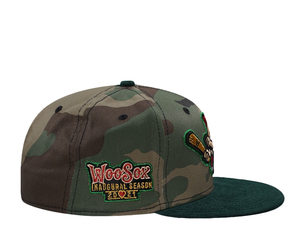 New Era Worcester Red Sox Inaugural Season 2021 Camo Two Tone Edition 59Fifty Fitted Casquette