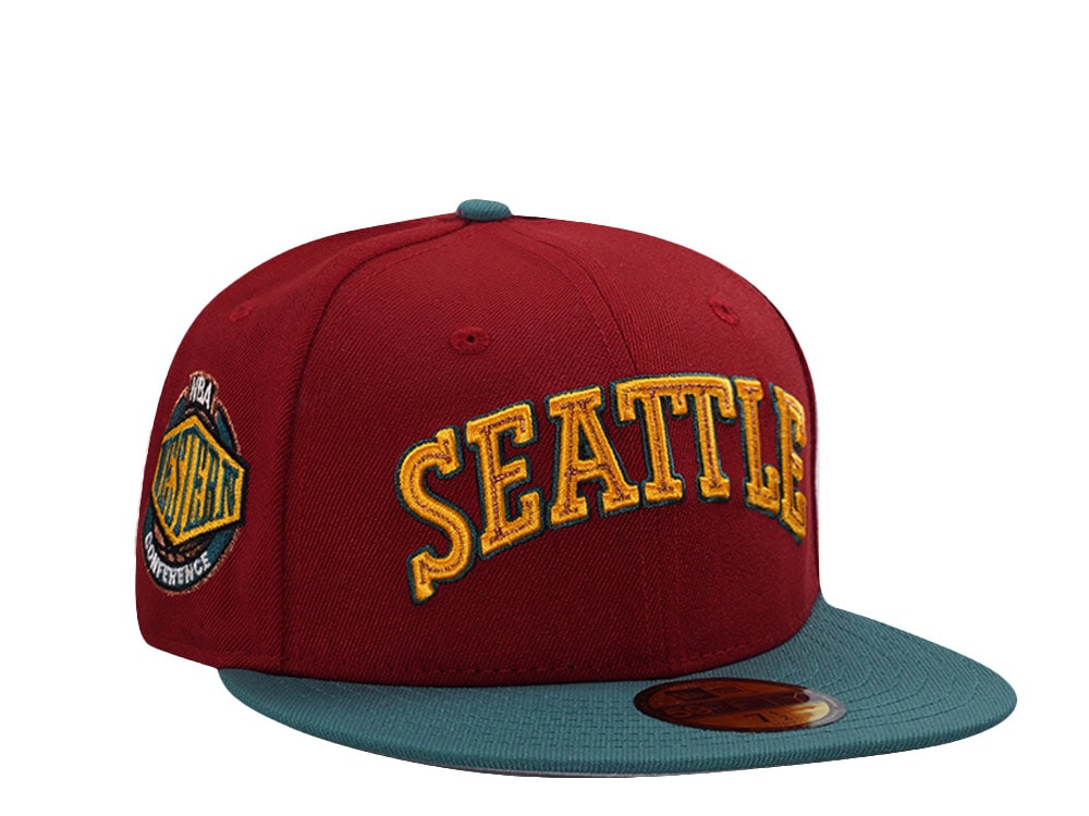 New Era Seattle Supersonics Maroon Two Tone Edition 59Fifty Fitted Casquette