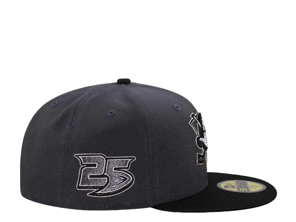 New Era Anaheim Ducks 25th Metallic Dark Graphite Two Tone Edition 59Fifty Fitted Casquette