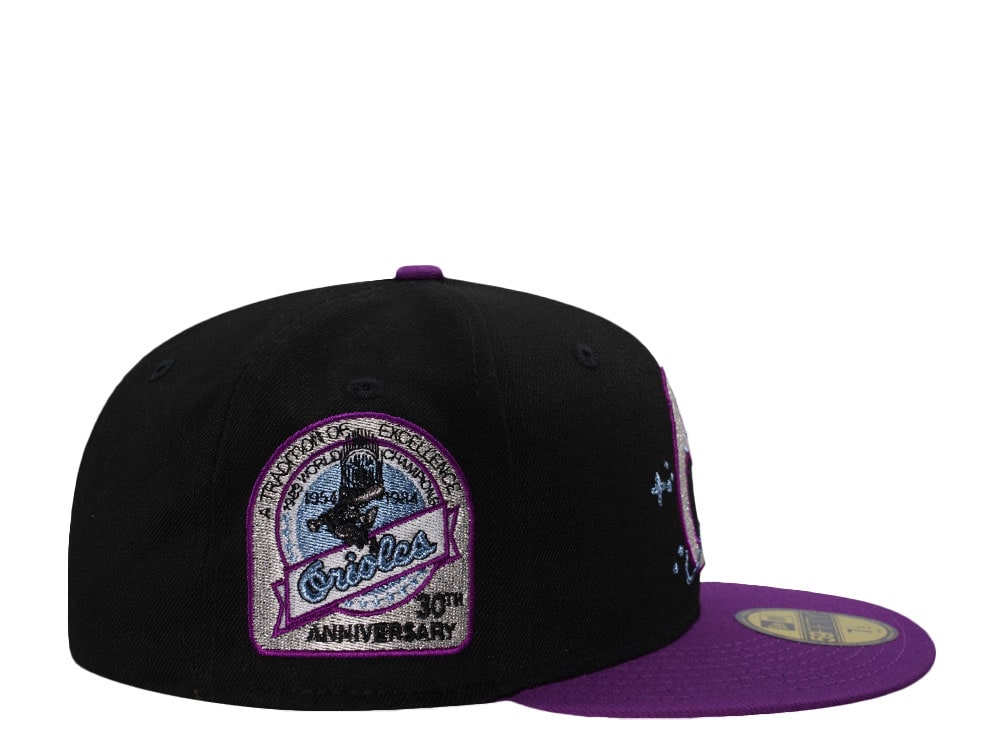 New Era Baltimore Orioles 30th Anniversary Metallic Plum Two Tone Edition 59Fifty Fitted Casquette