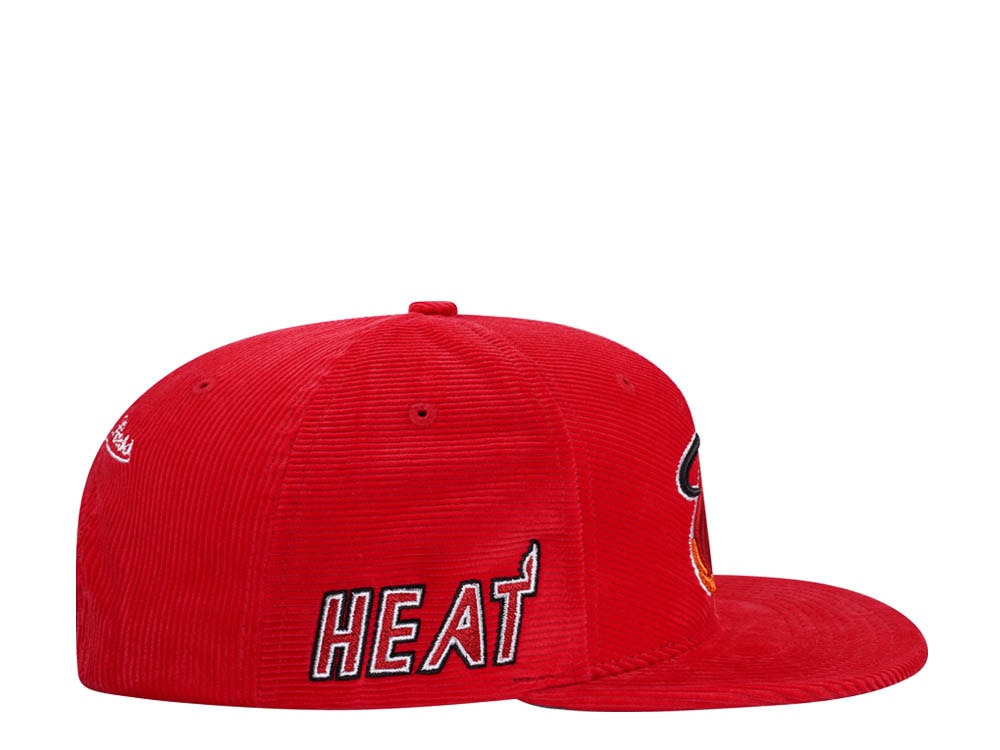 Mitchell & Ness Miami Heat Red Cord Hardwood Classic Snapback Casquette