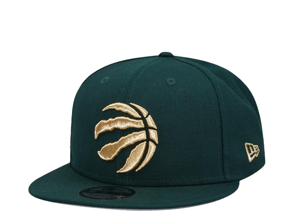 New Era Toronto Raptors Dark Green Gold Edition 9Fifty Snapback Casquette