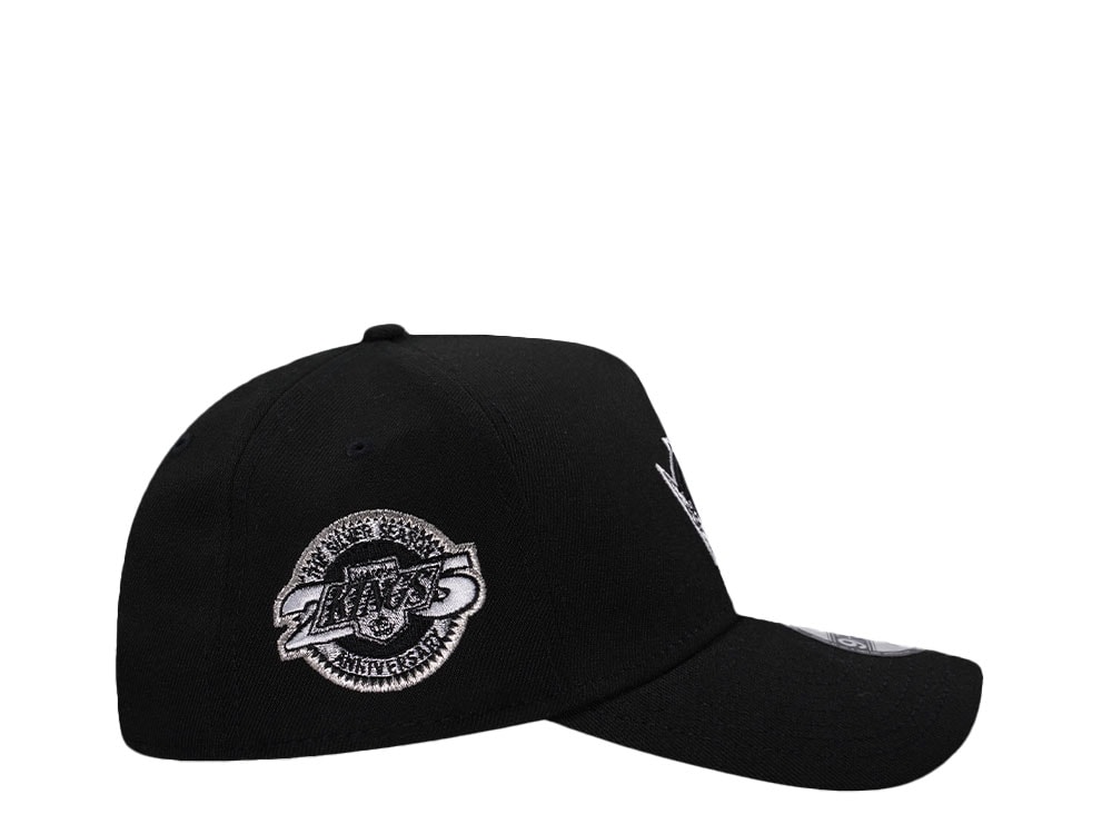 New Era Los Angeles Kings 25th Anniversary Metallic Black Edition 9Forty A Frame Snapback Casquette