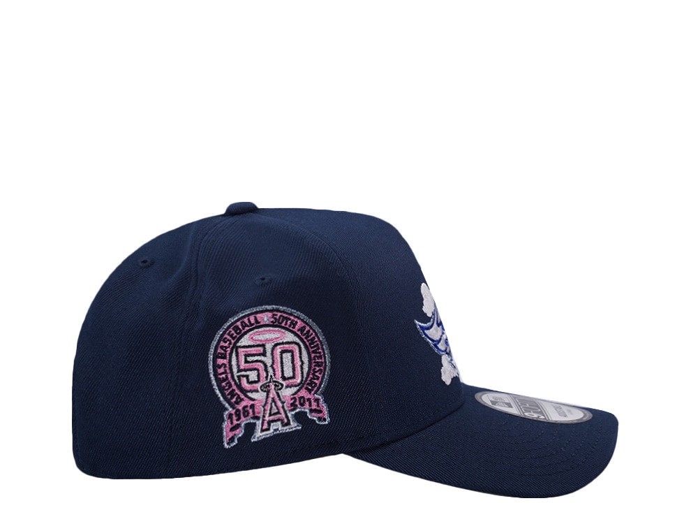New Era Anaheim Angels 50th Anniversary Ocean Blue Prime Edition 9Forty A Frame Snapback Casquette