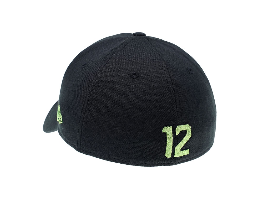 New Era Seattle Seahawks Curved Black Editon 39Thirty Stretch Casquette