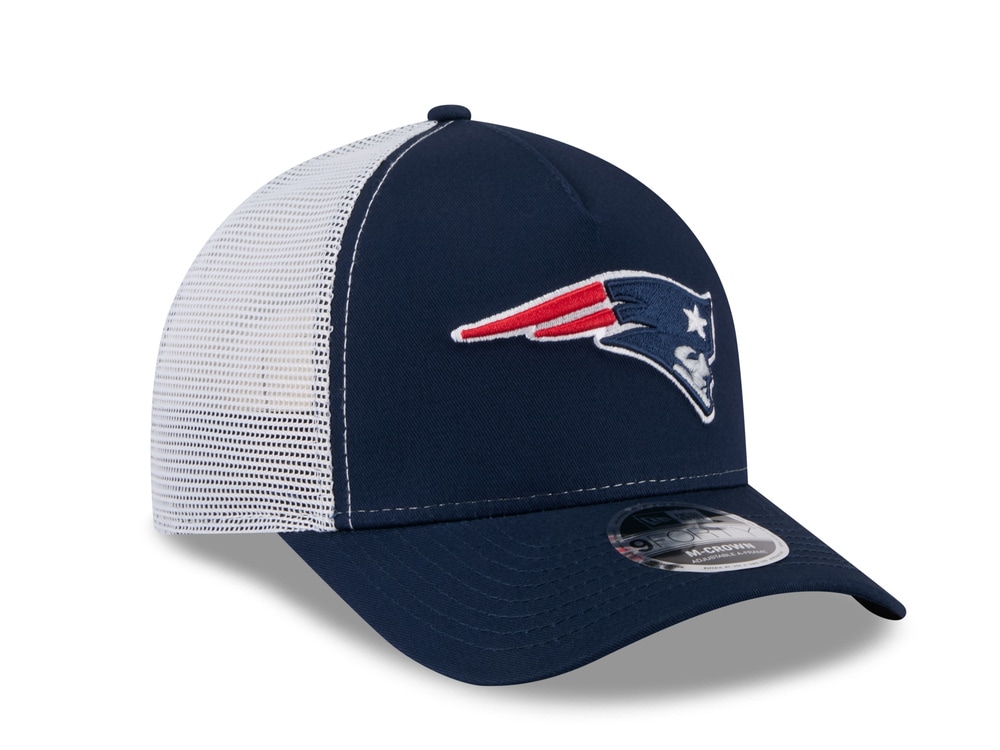 New Era New England Patriots Official Team Color Edition 9Forty M Crown A Frame Trucker Snapback Casquette