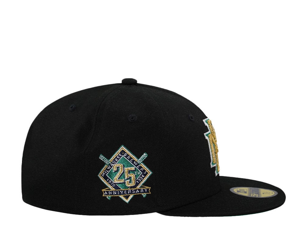 New Era Milwaukee Brewers 25th Anniversary Black Throwback Edition 59Fifty Fitted Casquette