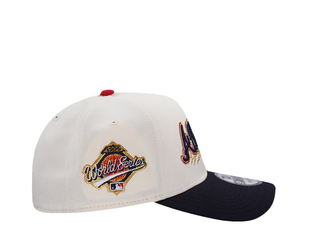 New Era Atlanta Braves World Series 1995 Chrome Two Tone Edition 9Forty A Frame Snapback Casquette
