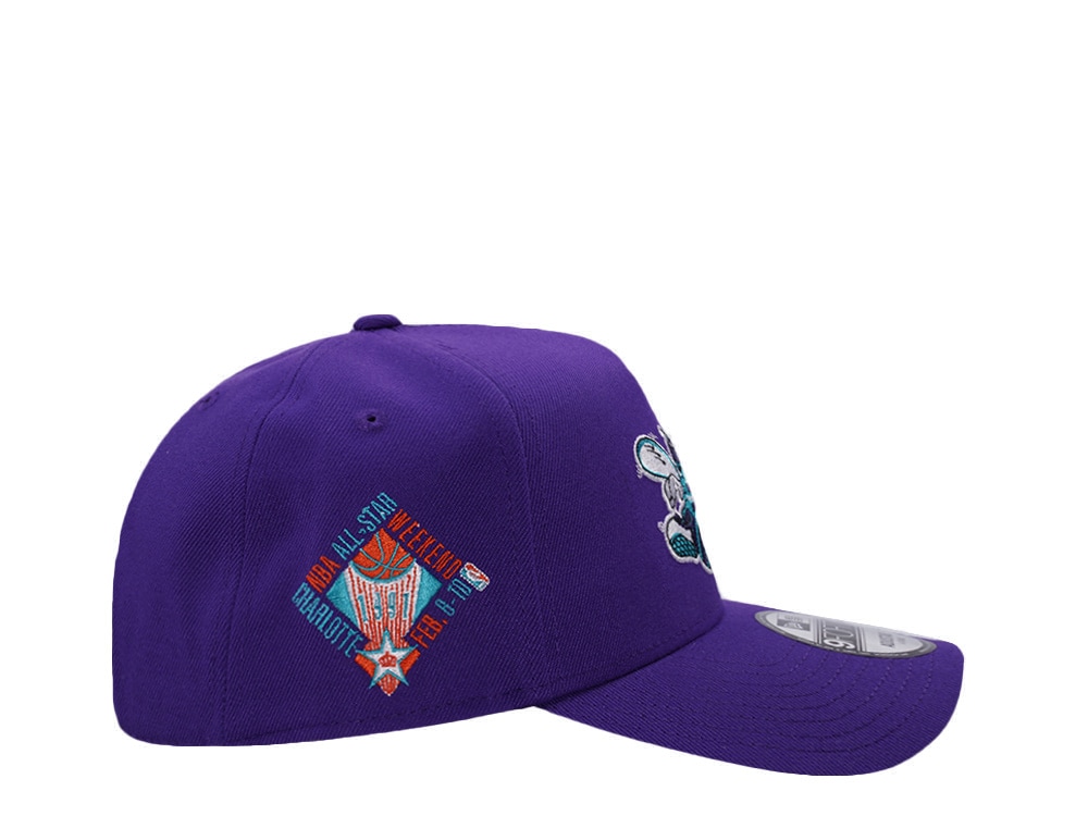New Era Charlotte Hornets All Star Game 1991 Purple Prime Edition 9Forty A Frame Snapback Casquette