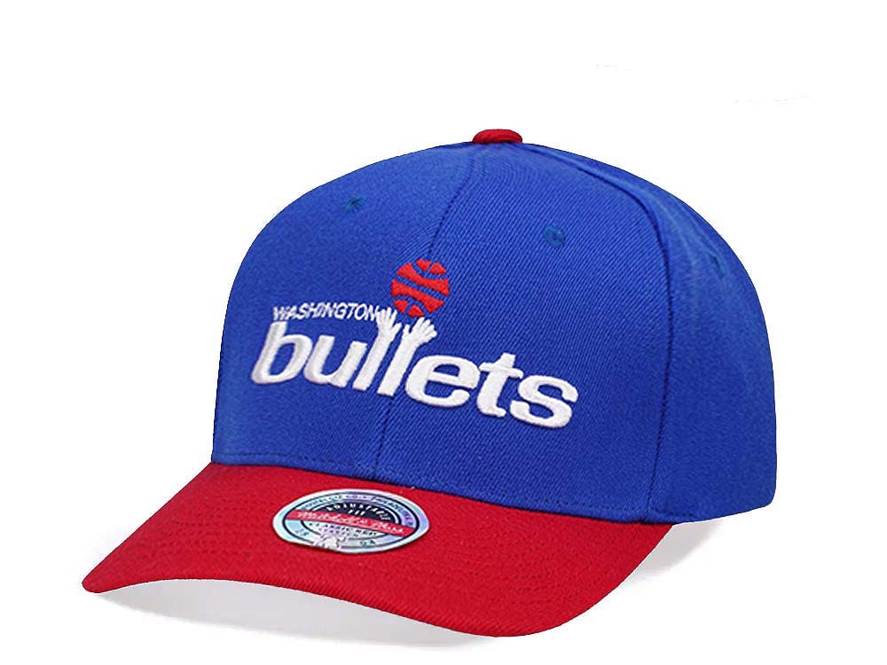 Mitchell & Ness Washington Bullets Team Two Tone 2.0 Hardwood Classic Red Flex Snapback Casquette