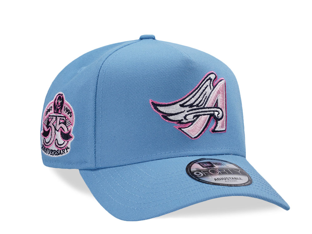 New Era Anaheim Angels 35th Anniversary Sky Pink Prime Edition 9Forty A Frame Snapback Casquette