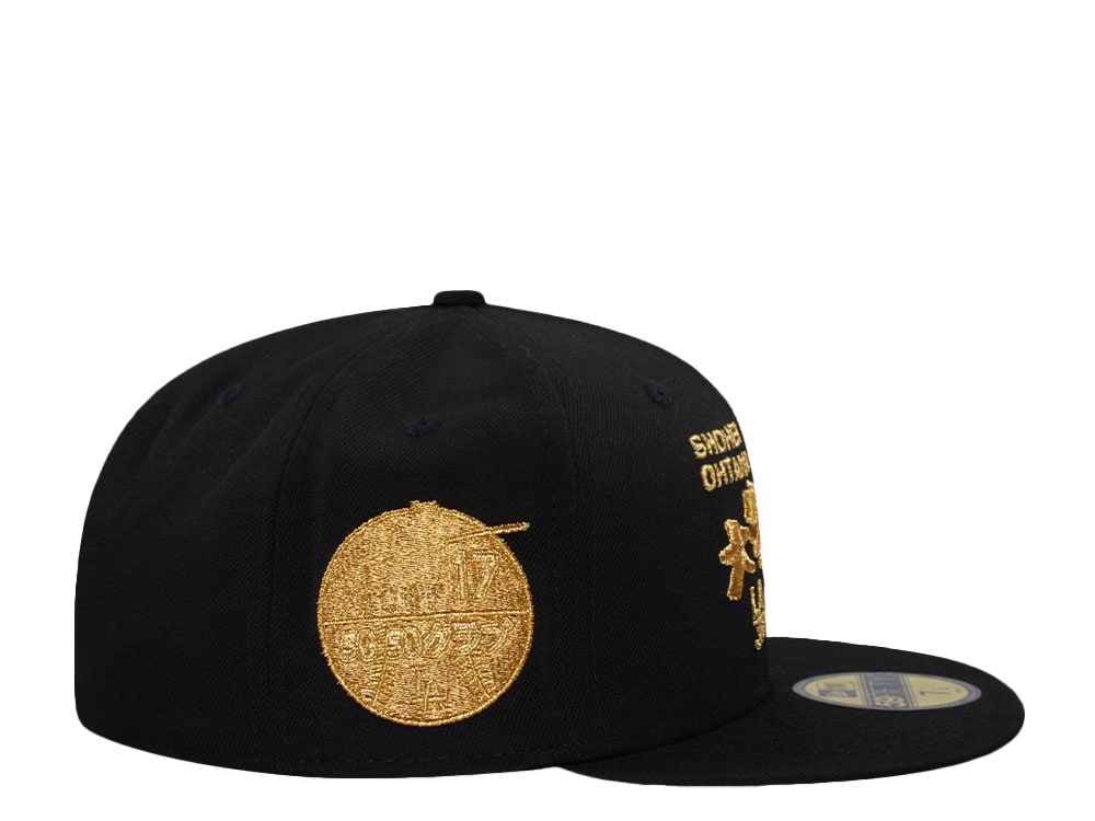 New Era Los Angeles Dodgers Ohtani 24K Gold Black Prime Edition 59Fifty Fitted Casquette
