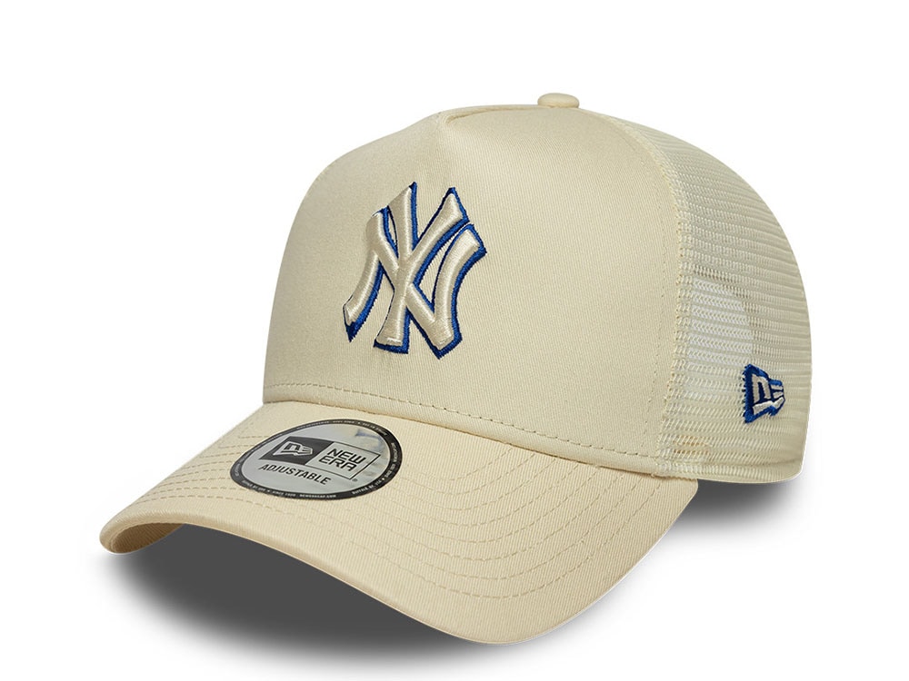 New Era New York Yankees Outline Cream Prime Edition 9Forty A Frame Trucker Snapback Casquette