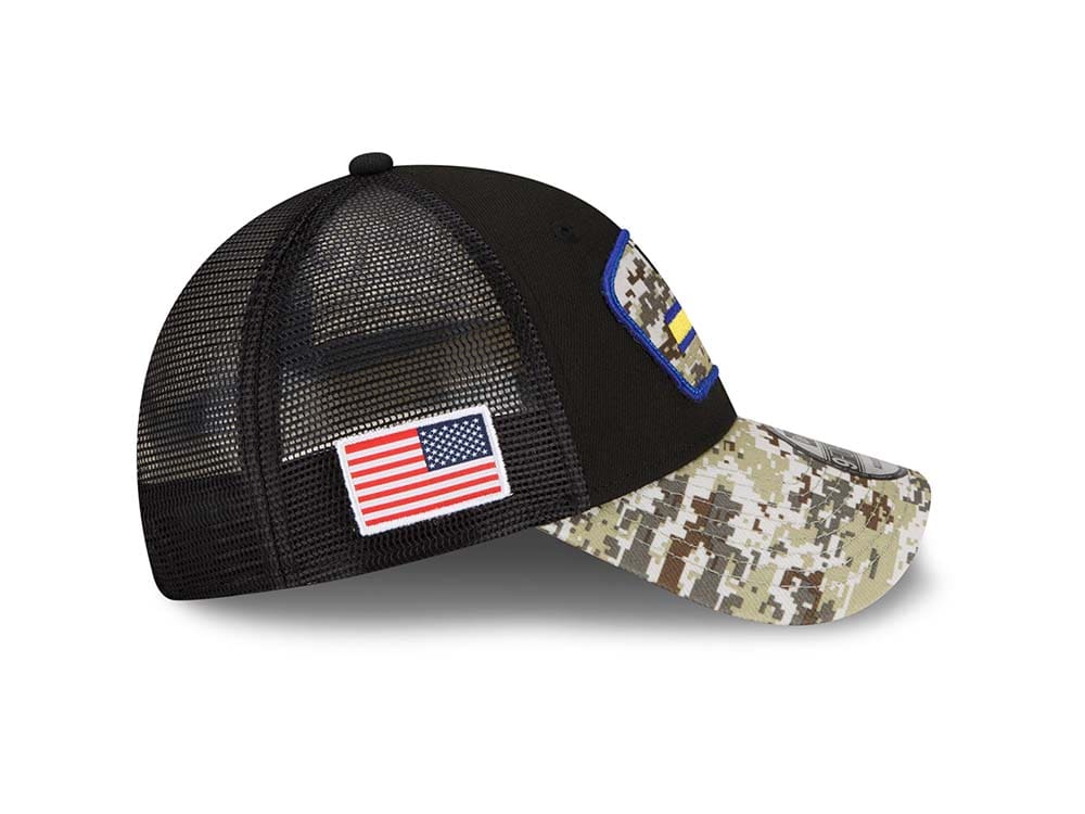 New Era Los Angeles Rams Salute to Service 21 9Forty Trucker Snapback Casquette