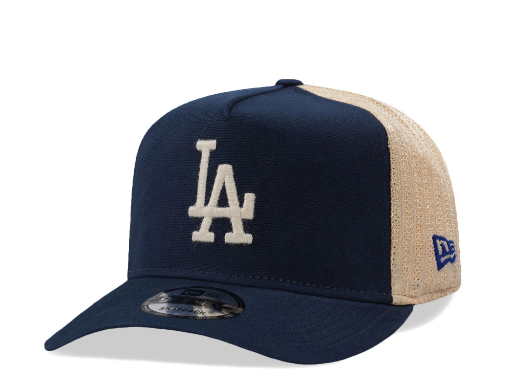 New Era Los Angeles Dodgers Grained Blue Edition 9Fifty Trucker A Frame Snapback Casquette