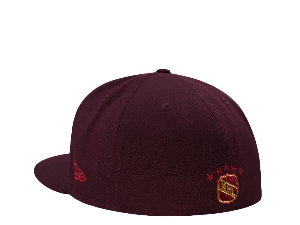 New Era Toronto Maple Leafs 50th Anniversary Maroon Throwback Edition 59Fifty Fitted Casquette