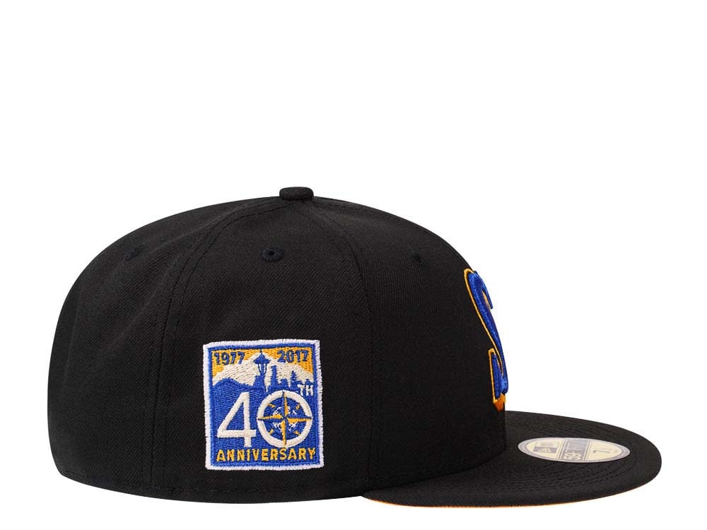 New Era Seattle Mariners 40th Anniversary Black Yellow Edition 59Fifty Fitted Casquette