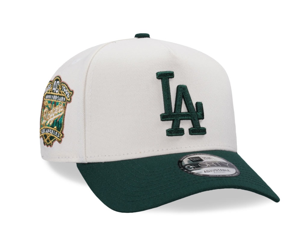 New Era Los Angeles Dodgers 40th Anniversary Chrome Green Two Tone Edition 9Forty A Frame Snapback Casquette