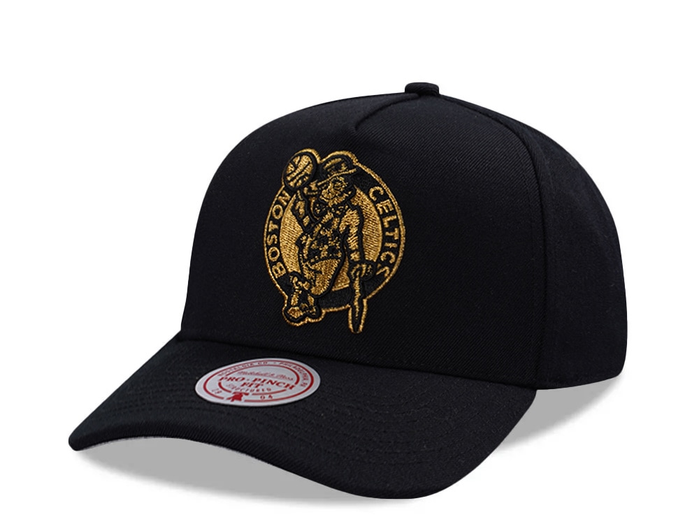 Mitchell & Ness Boston Celtics Black Gold Edition Pro Pinch Fit Snapback Casquette
