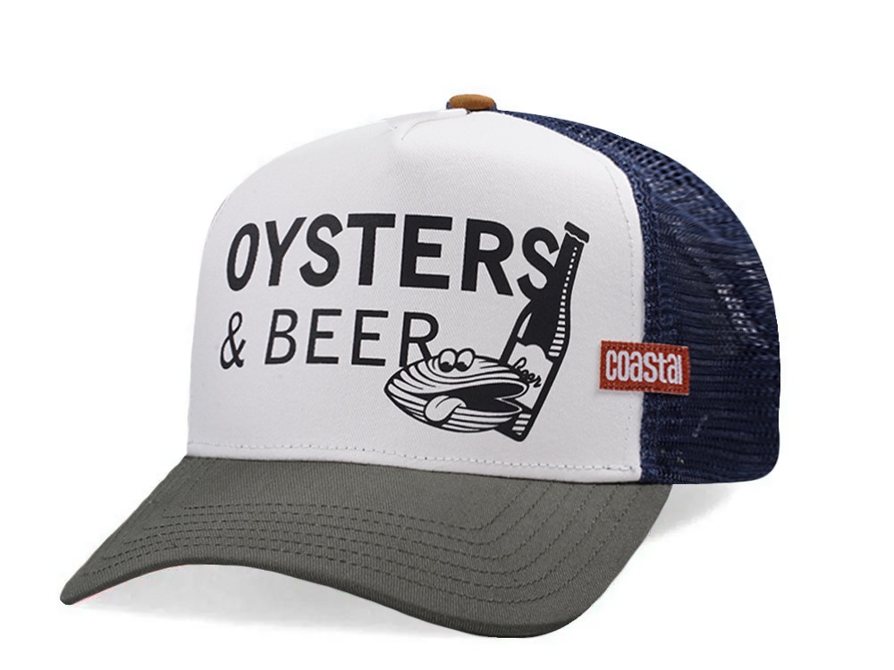 Djinns HFT Oysters and Beer White Coastal Edition Trucker Snapback Casquette