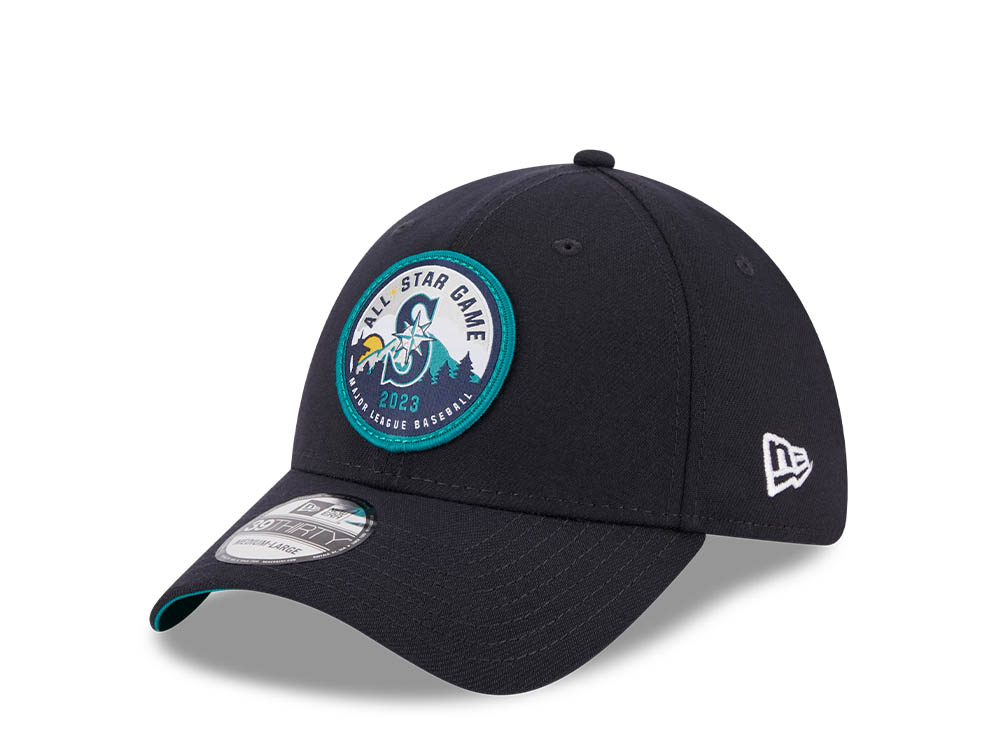 New Era Seattle Mariners All Star Game 2023 Patch E1 Navy 39Thirty Stretch Casquette