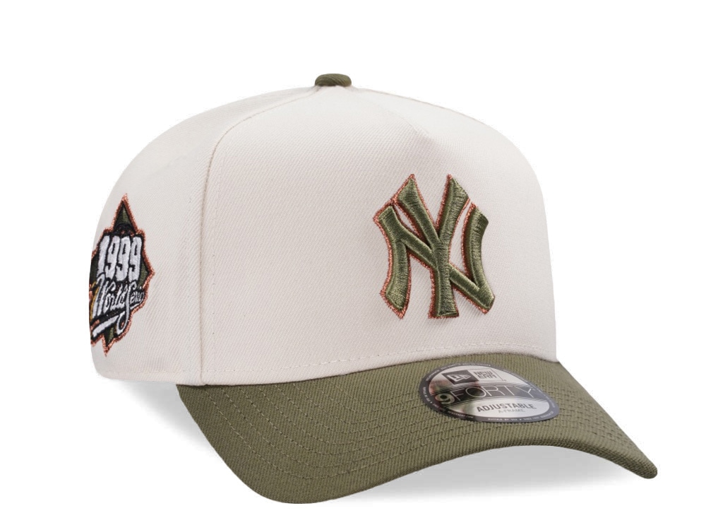 New Era New York Yankees World Series 1999 Cream Two Tone Edition 9Forty A Frame Snapback Casquette