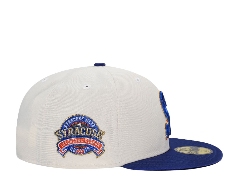New Era Syracuse Mets Inaugural Season 2019 Chrome Satin Prim Two Tone Edition 59Fifty Fitted Casquette