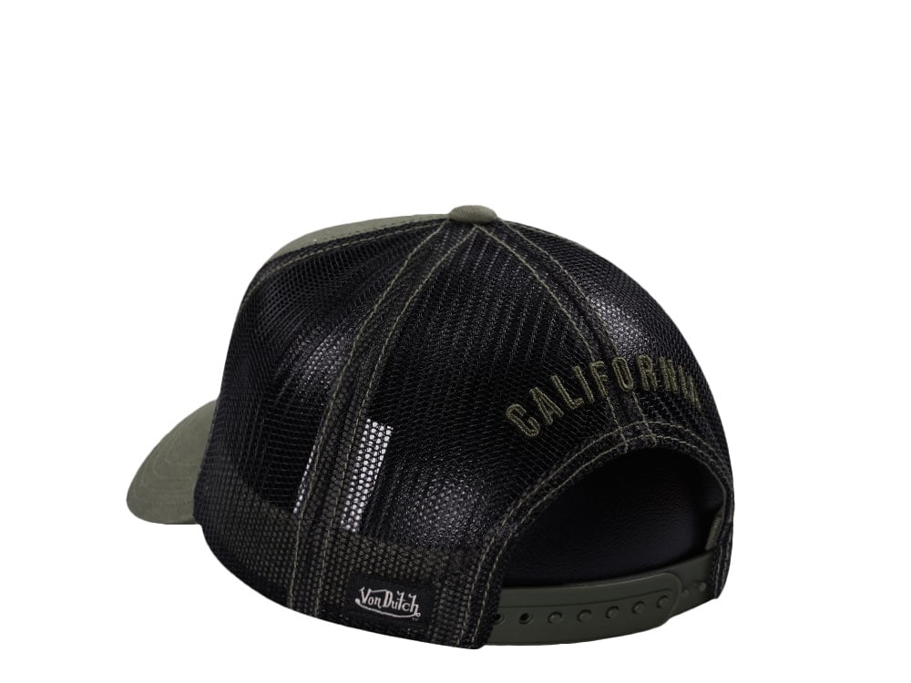 Von Dutch Bulldog Dark Green Trucker Snapback Casquette