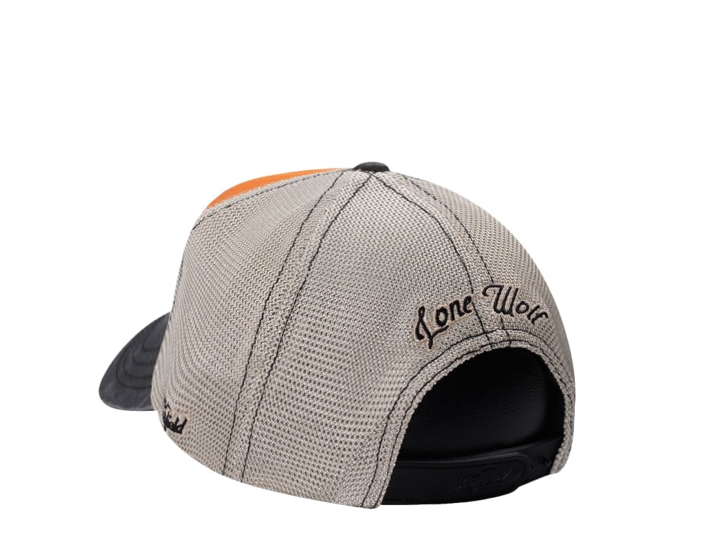 Hatfield Wolf Orange Black Trucker Snapback Casquette