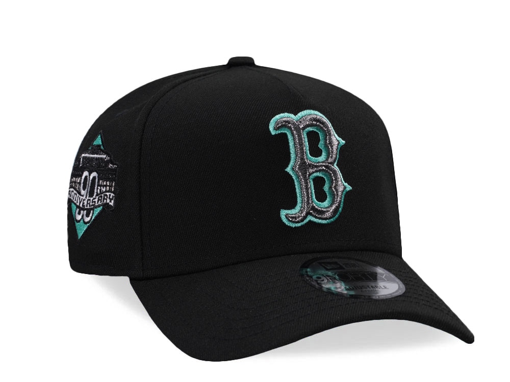 New Era Boston Red Sox 90th Anniversary Mint Black Prime Edition 9Forty A Frame Snapback Casquette