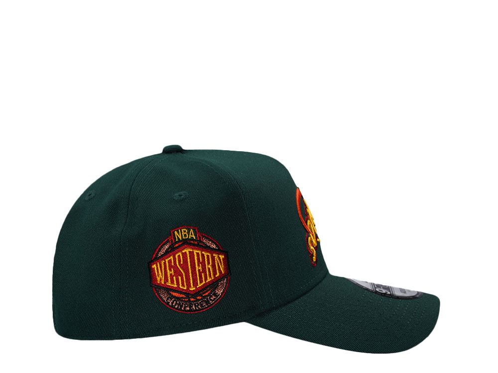 New Era Seattle Supersonics NBA Western Conference Dark Green Prime Edition 9Forty A Frame Snapback Casquette
