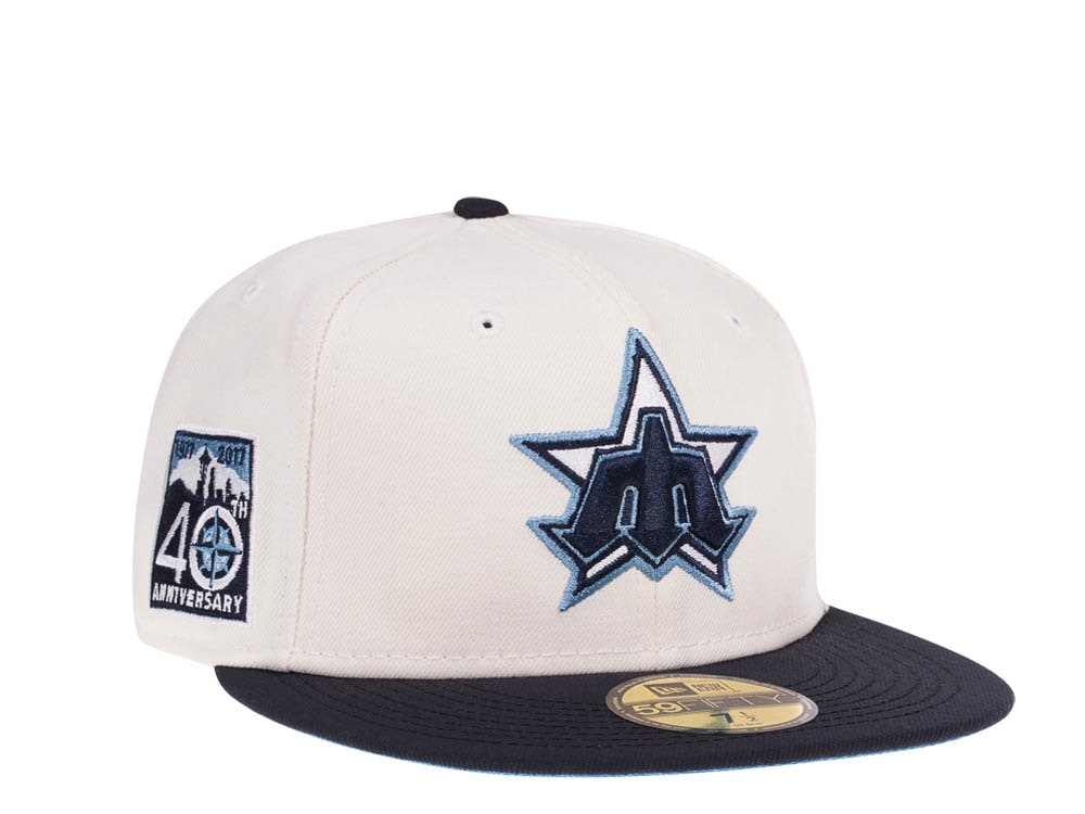 New Era Seattle Mariners 40th Anniversary Chrome Navy Prime Edition 59Fifty Fitted Casquette