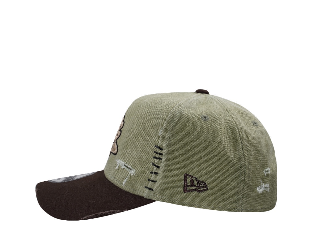 New Era Anaheim Ducks 10th Anniversary Washed Canvas Rifle Green Two Tone Edition 9Forty A Frame Snapback Casquette
