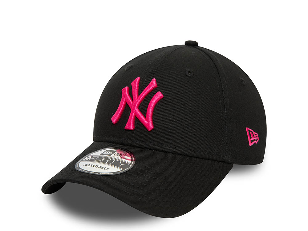 New Era New York Yankees League Essential Black 9Forty Strapback Casquette