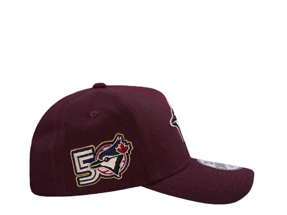 New Era Toronto Blue Jays 50th Anniversary Maroon Prime Edition 9Forty A Frame Snapback Casquette