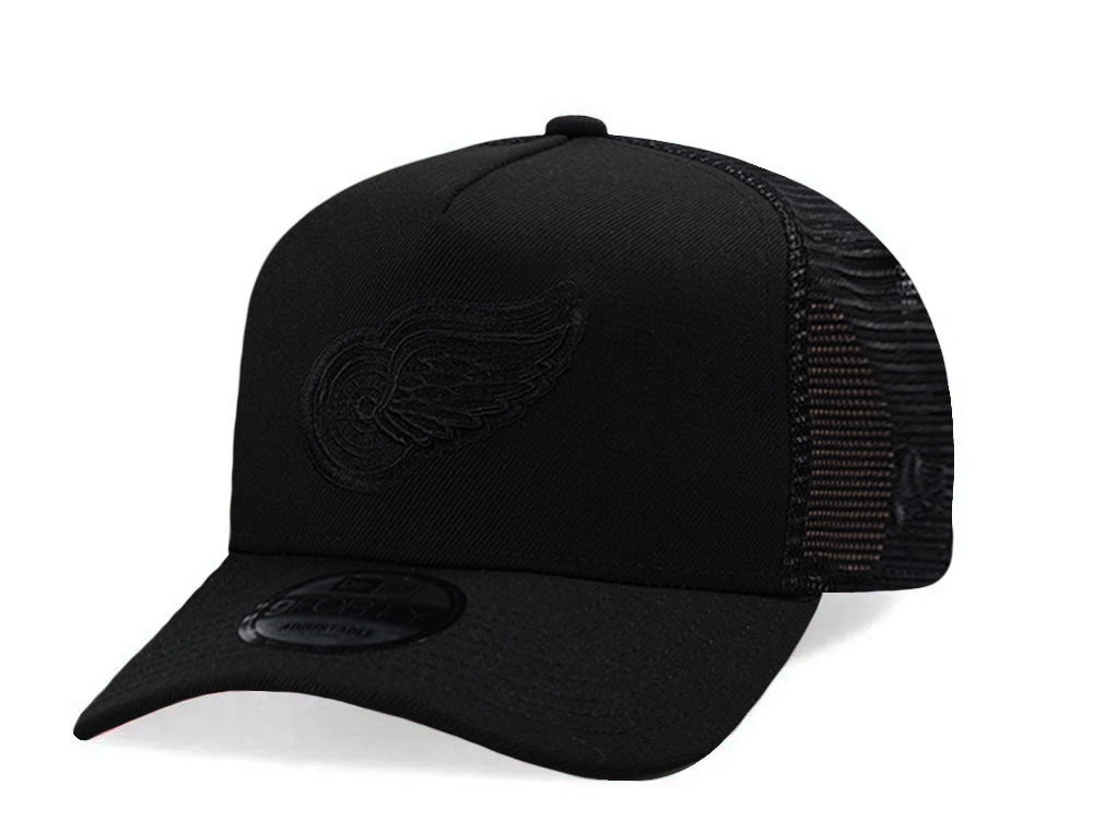 New Era Detroit Red Wings Black Prime Edition 9Forty A Frame Trucker Snapback Casquette