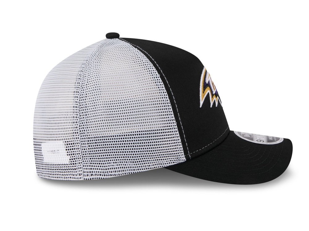 New Era Baltimore Ravens Official Team Color Edition 9Forty M Crown A Frame Trucker Snapback Casquette